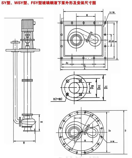 FSY型、WSY型立式玻璃鋼液下泵